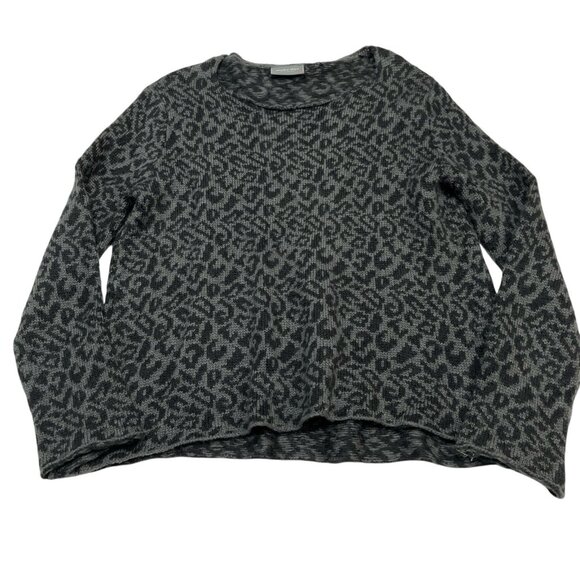 Wooden Ships Sweater‎ Womens S/M Black Animal Leopard Print Wool Mohair Blend - Picture 1 of 7